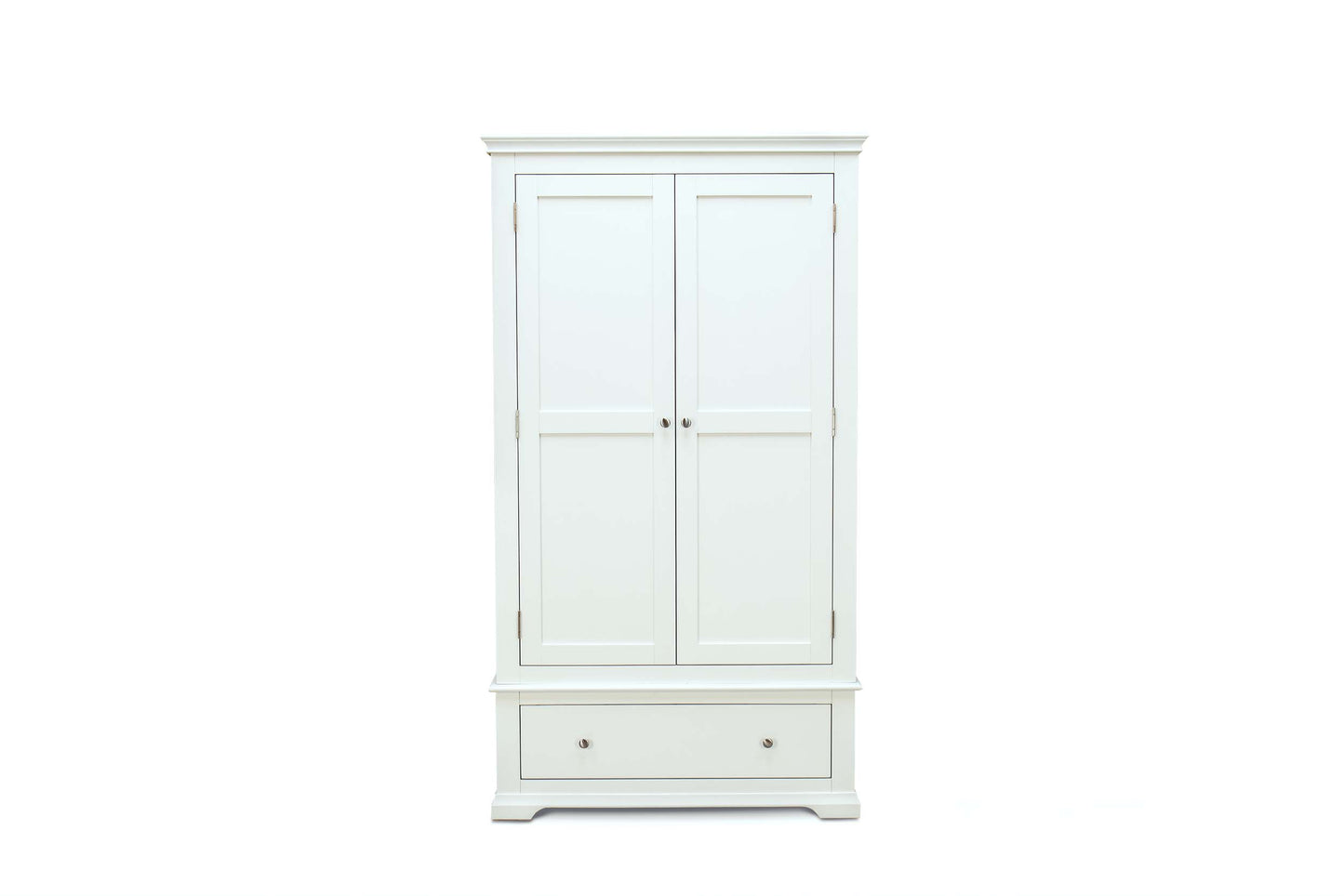 Winchester 1 Drawer Double Wardrobe - Soft White