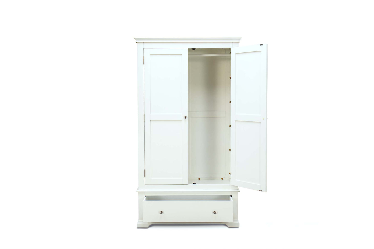 Winchester 1 Drawer Double Wardrobe - Soft White