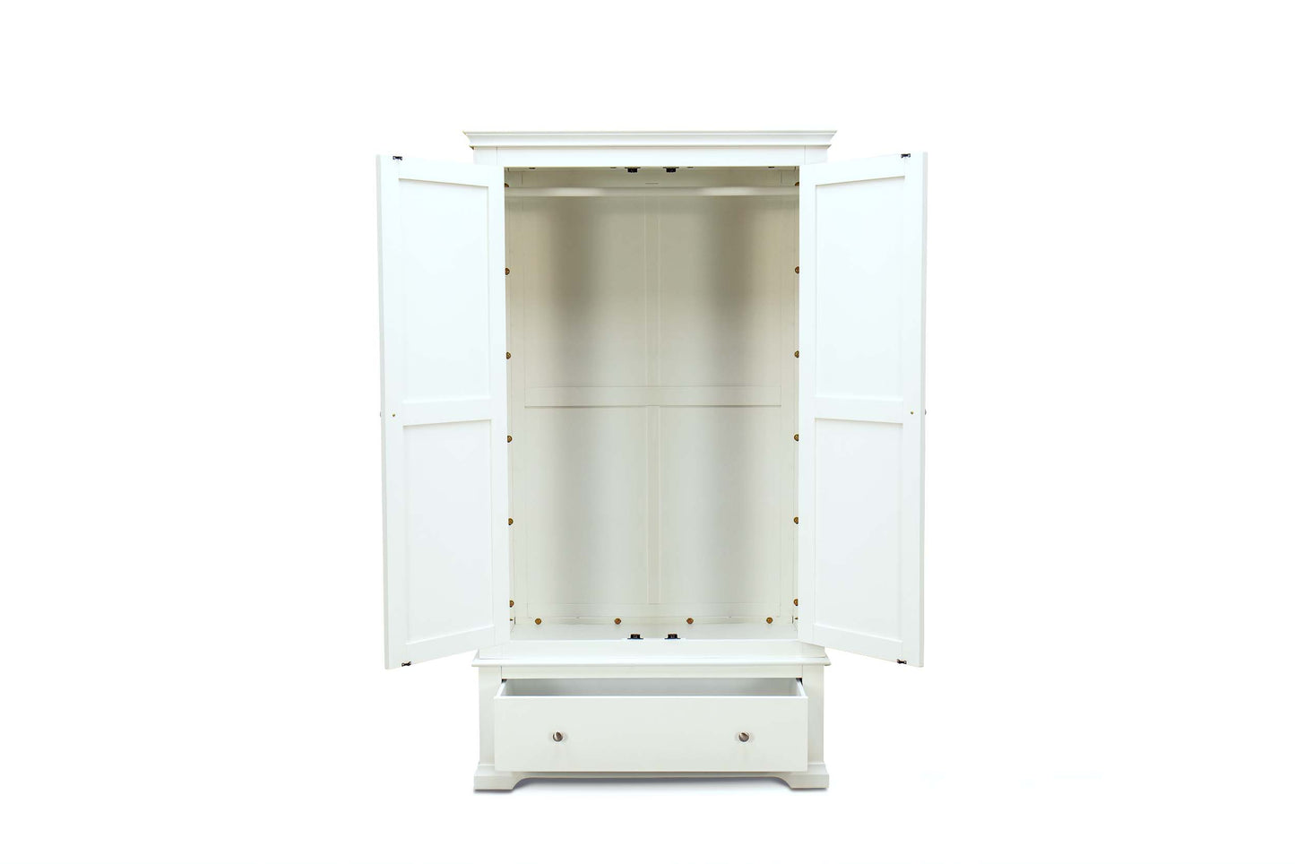 Winchester 1 Drawer Double Wardrobe - Soft White