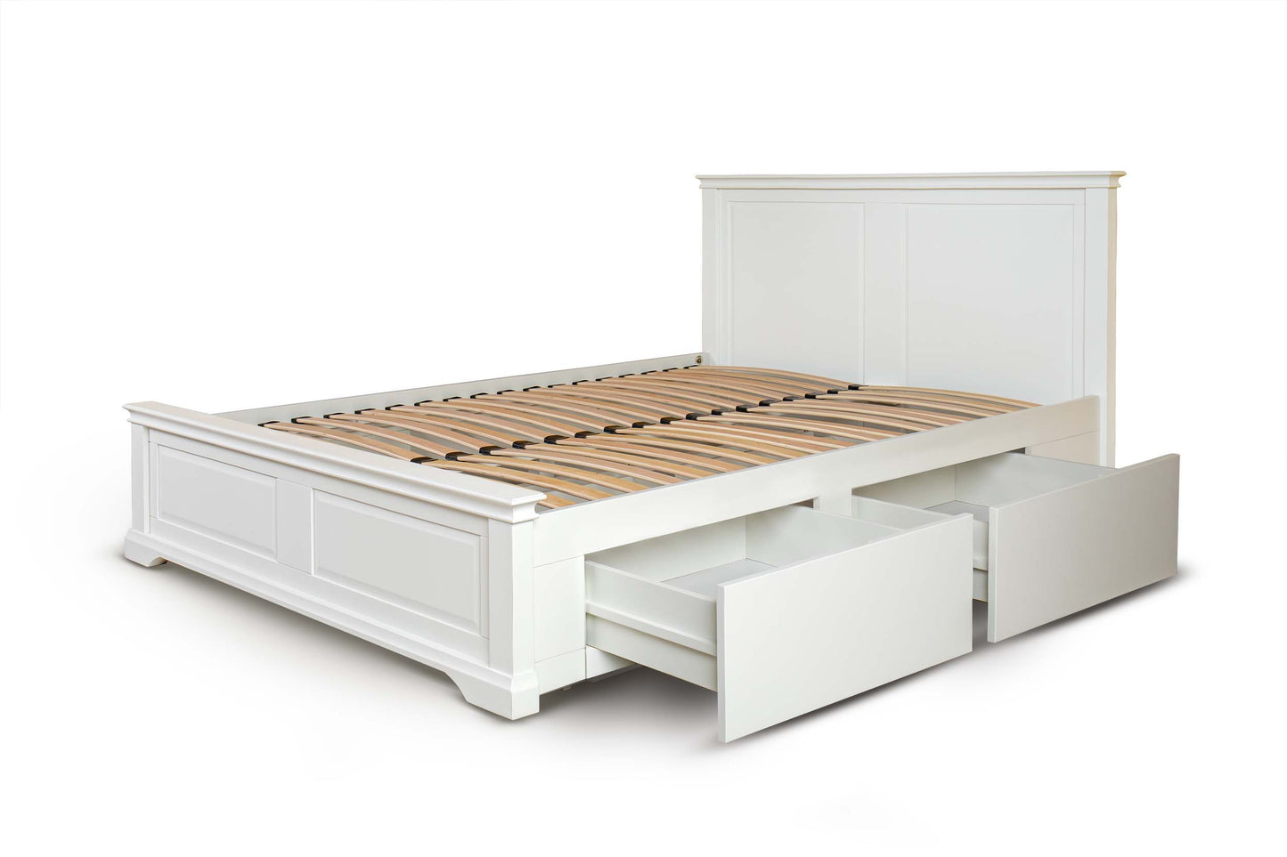 Winchester Storage Bed Frame - 6ft Super King - Soft White