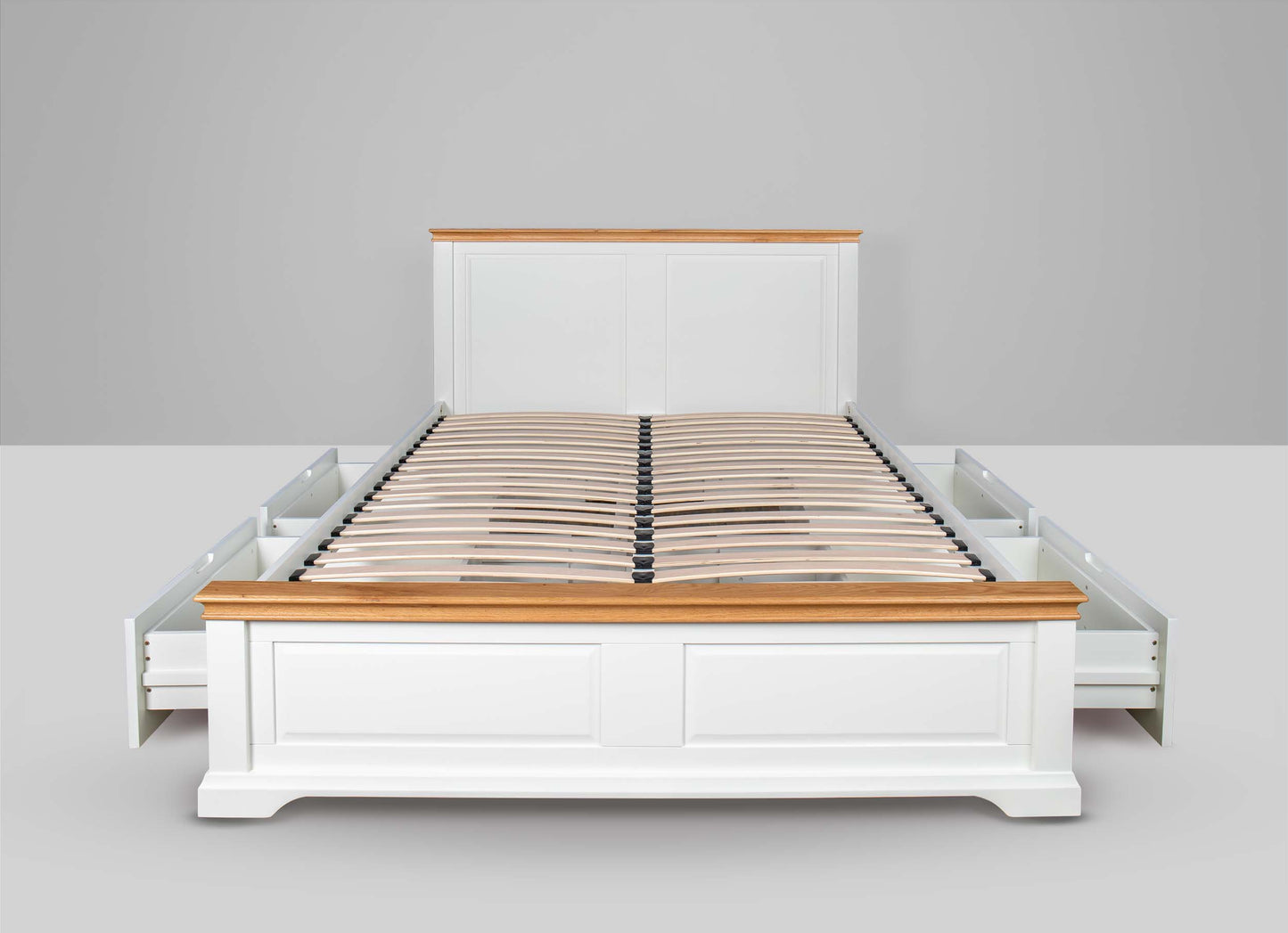 Winchester Storage Bed Frame - 4ft6 Double - Soft White