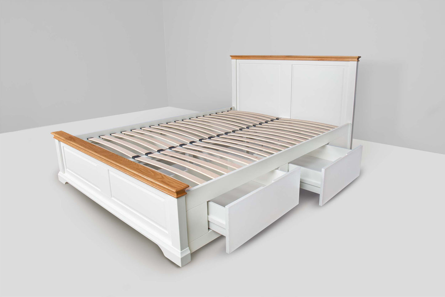 Winchester Storage Bed Frame - 6ft Super King - Soft White