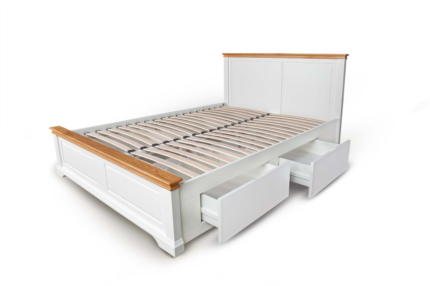 Winchester Storage Bed Frame - 4ft6 Double - Soft White