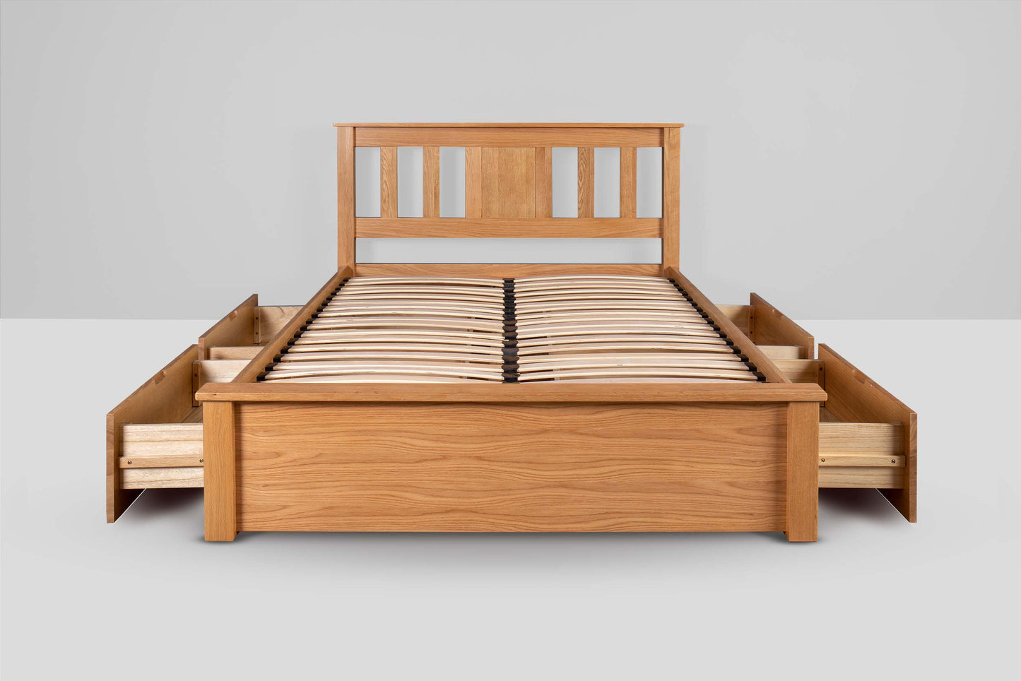 Wimmerton Storage Bed Frame - 4ft6 Double - Natural Oak