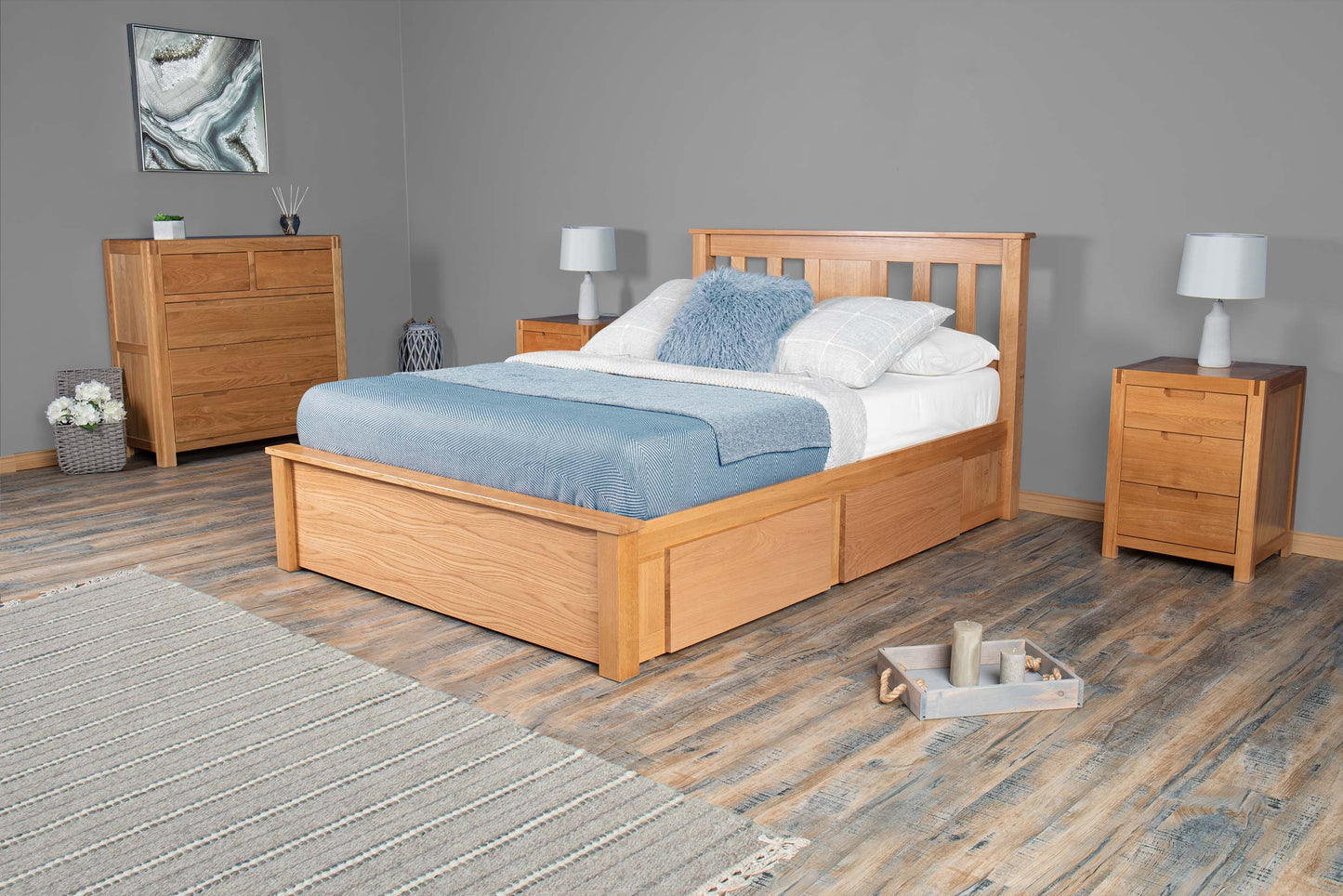 Wimmerton Storage Bed Frame - 6ft Super King - Natural Oak