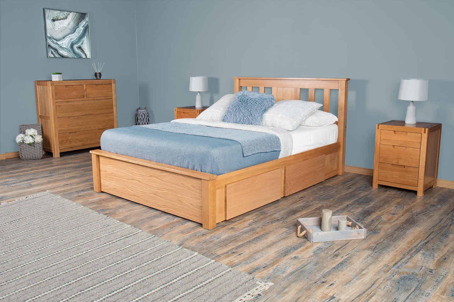 Wimmerton Storage Bed Frame - 6ft Super King - Natural Oak