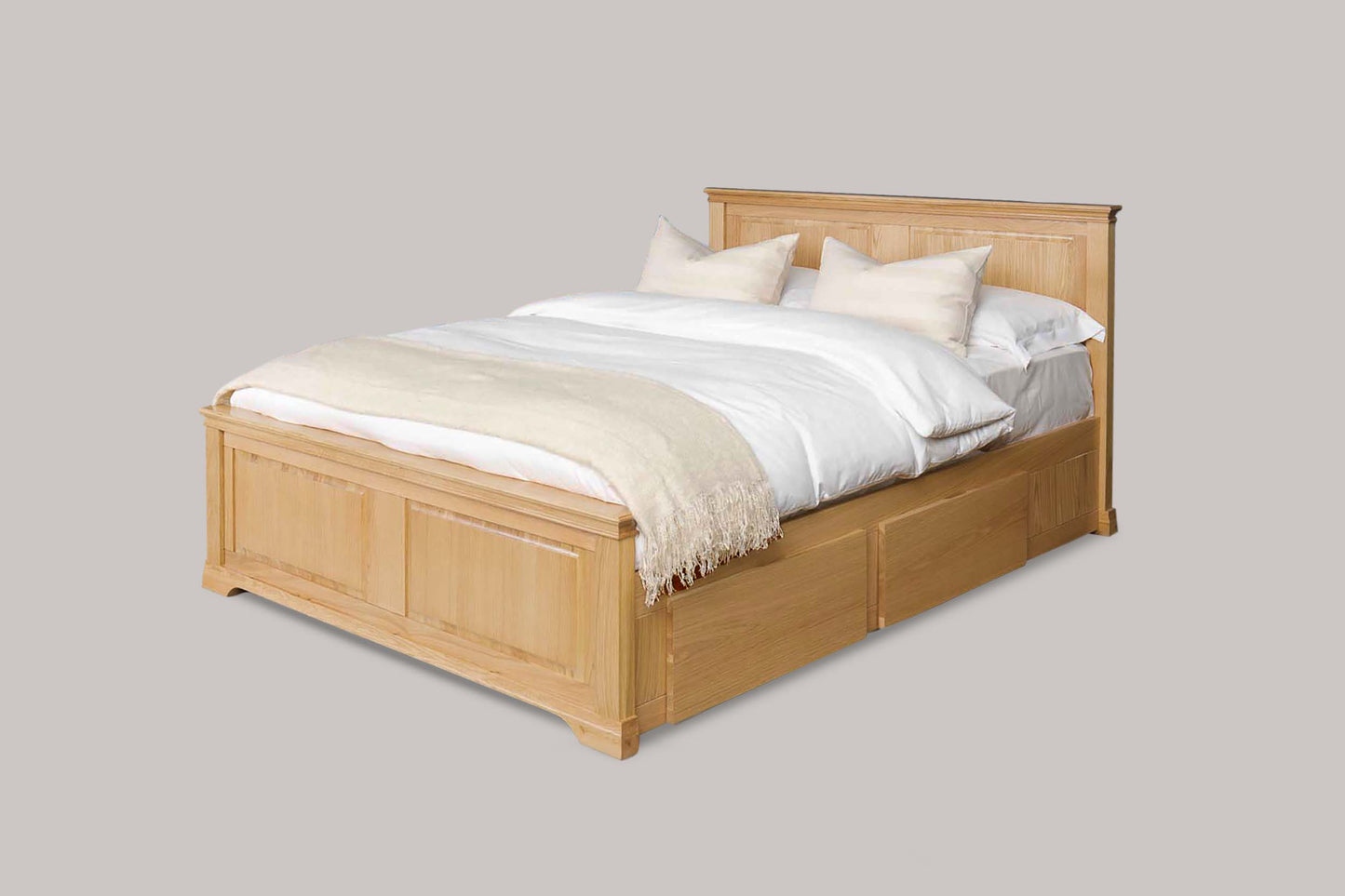 Winchester Storage Bed Frame - 6ft Super King - Natural Oak