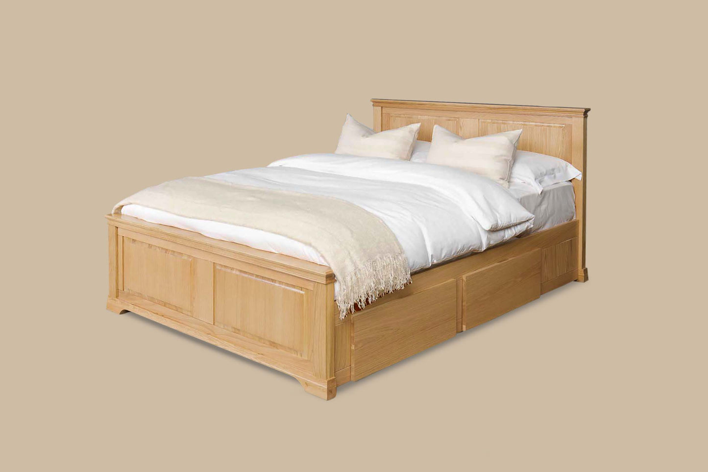 Winchester Storage Bed Frame - 6ft Super King - Natural Oak