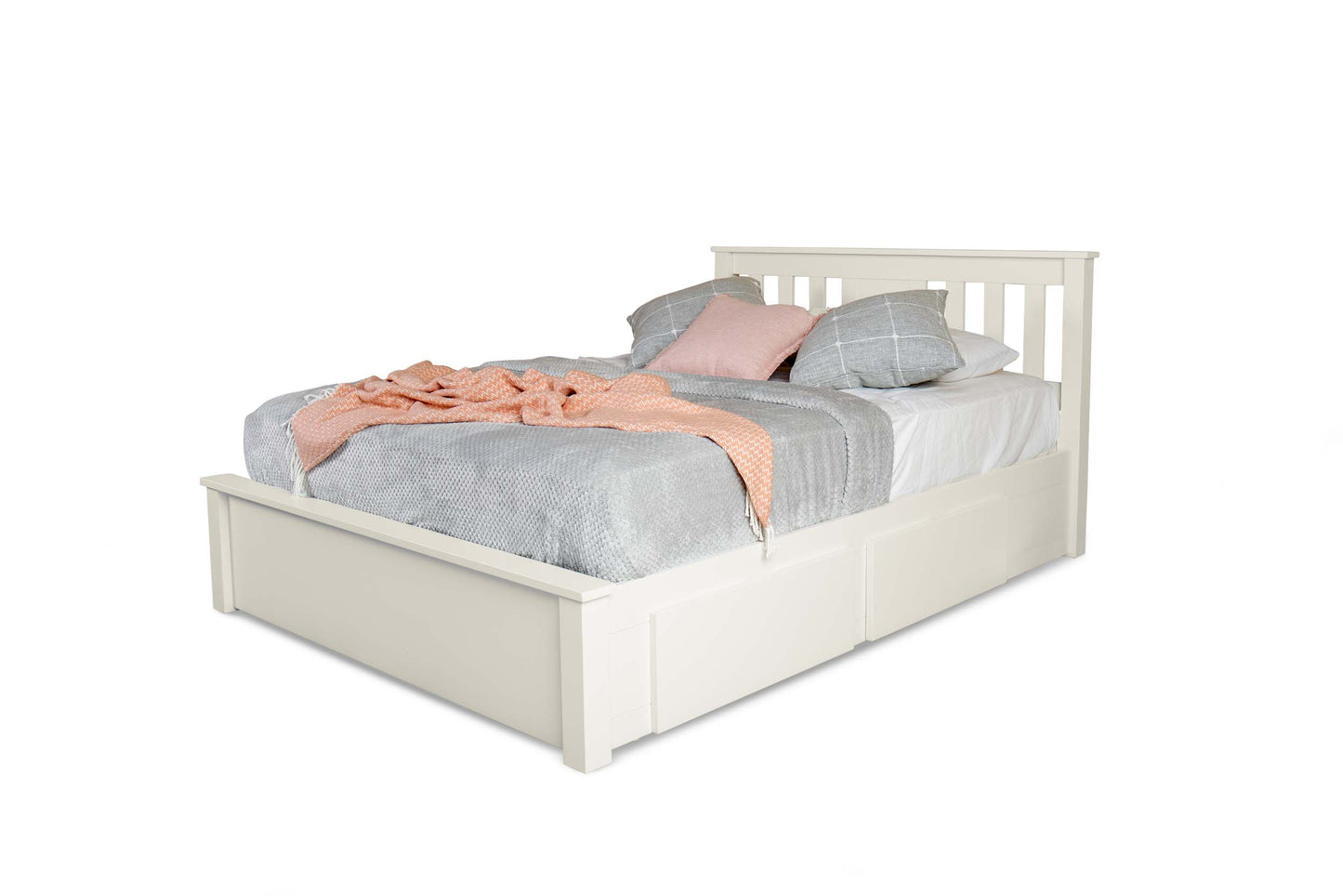 Wimmerton Storage Bed Frame - 4ft6 Double - Soft White