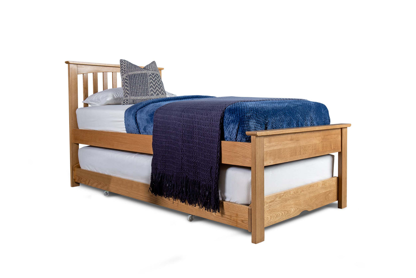 Hythe Guest Bed - Low Foot End - 3ft Single - Natural Oak