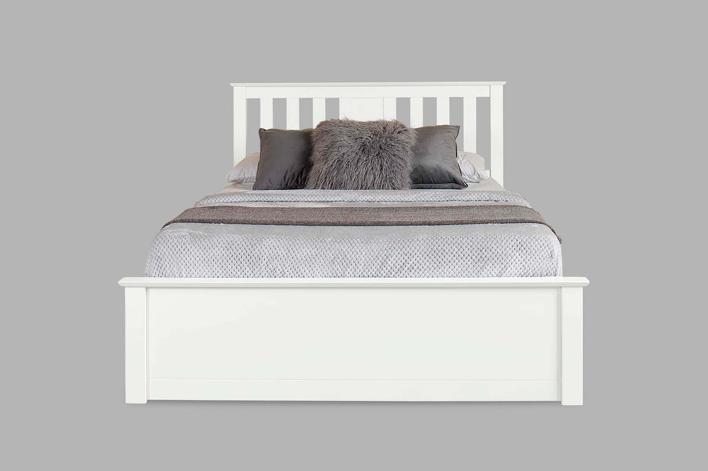 Chesterfield Ottoman Storage Bed Frame - 4ft6 Double - Bright White