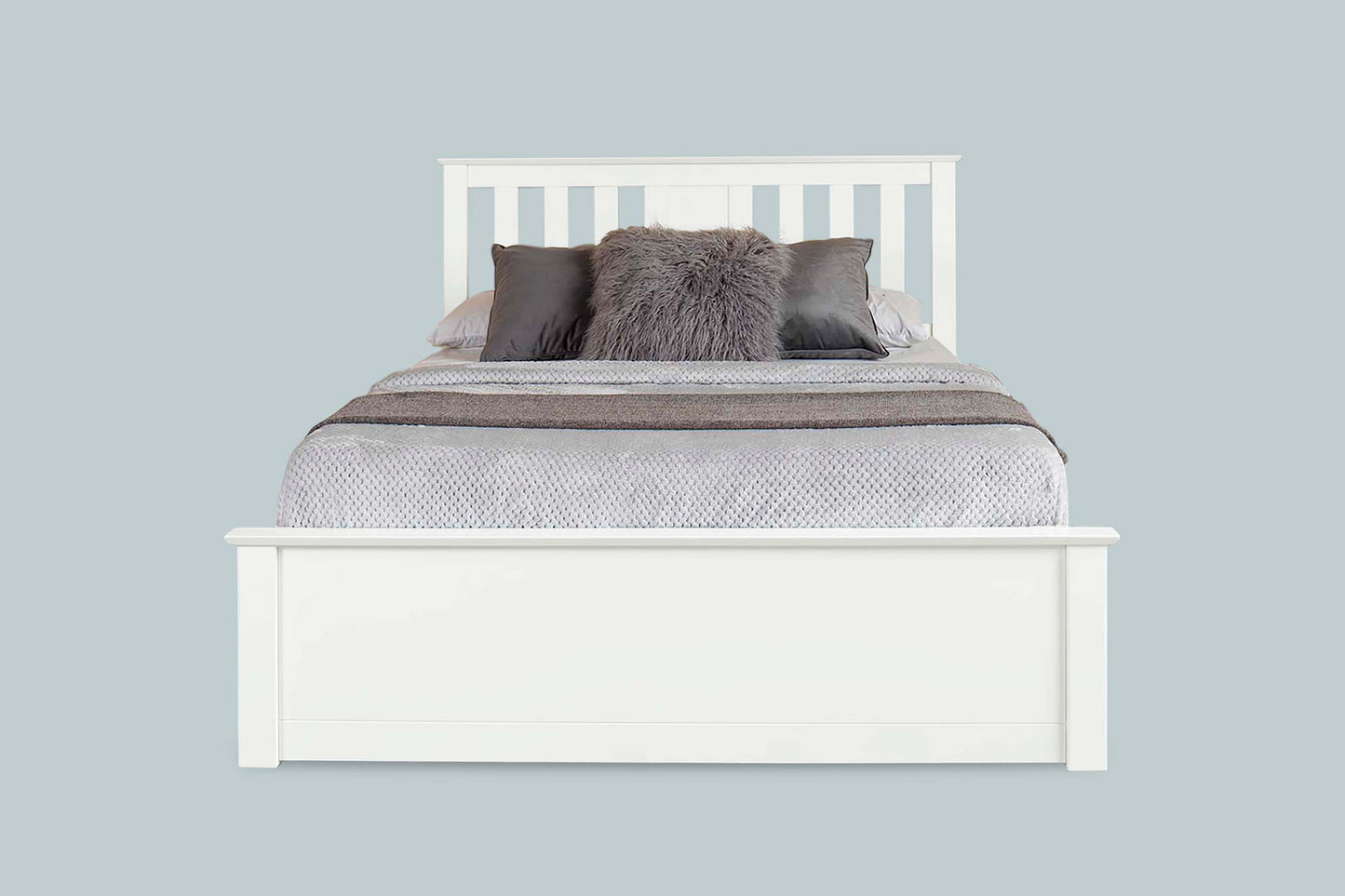 Chesterfield Ottoman Storage Bed Frame - 6ft Super King - Bright White