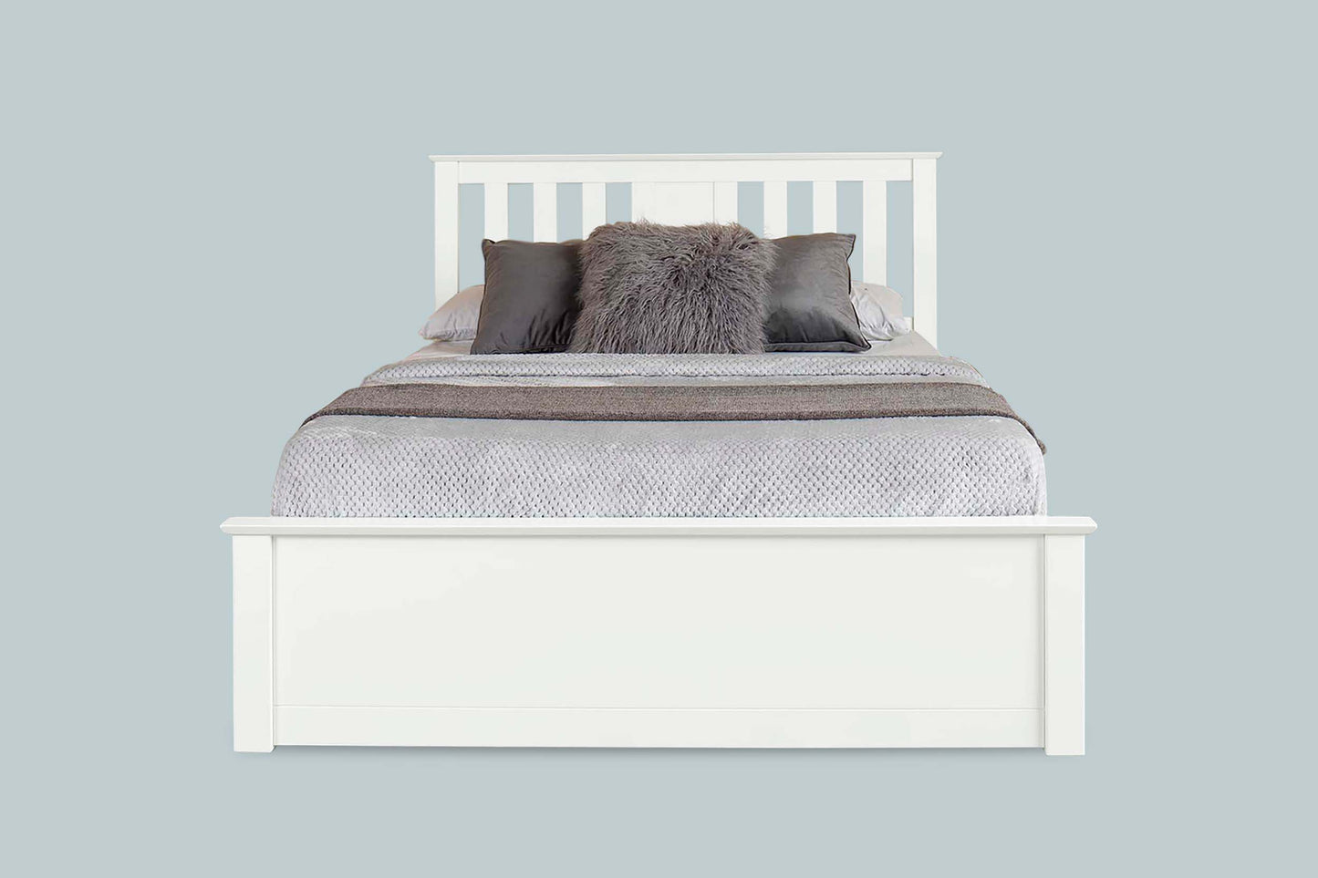 Chesterfield Ottoman Storage Bed Frame - 4ft6 Double - Bright White