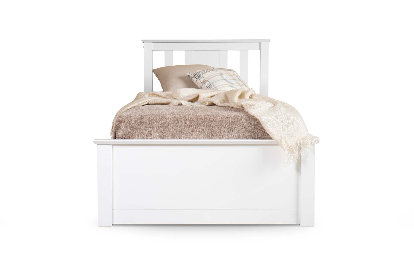 Chesterfield Ottoman Storage Bed Frame - 3ft Single - Bright White